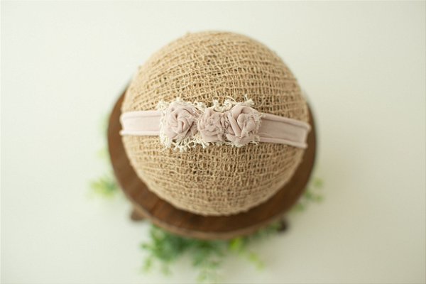 Headband Florzinha Rosa Nude