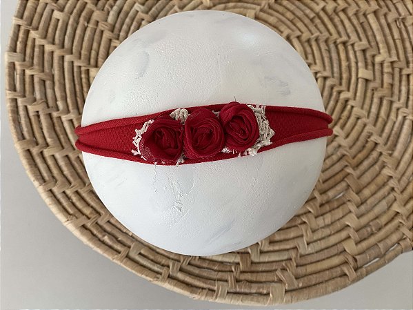 Headband Florzinha Vermelho