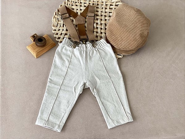 Conjunto Calça Linho com Boina Dulpa face