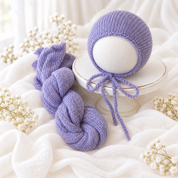 Conjunto Wrap Mohair Lilás