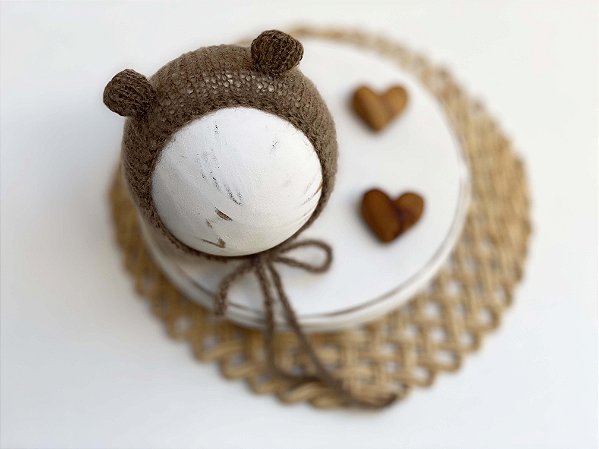 Touca Ursinho Mohair Marrom