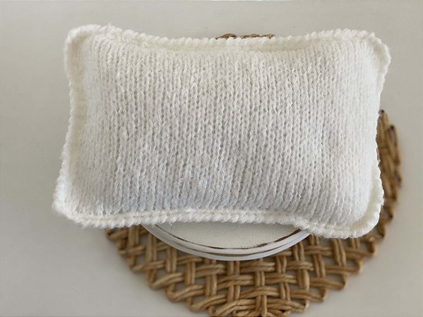 Travesseiro com capa Mohair Branco