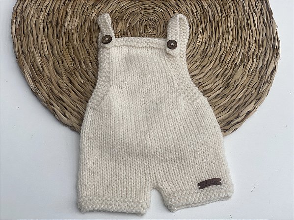 Jardineira Tricô Creme