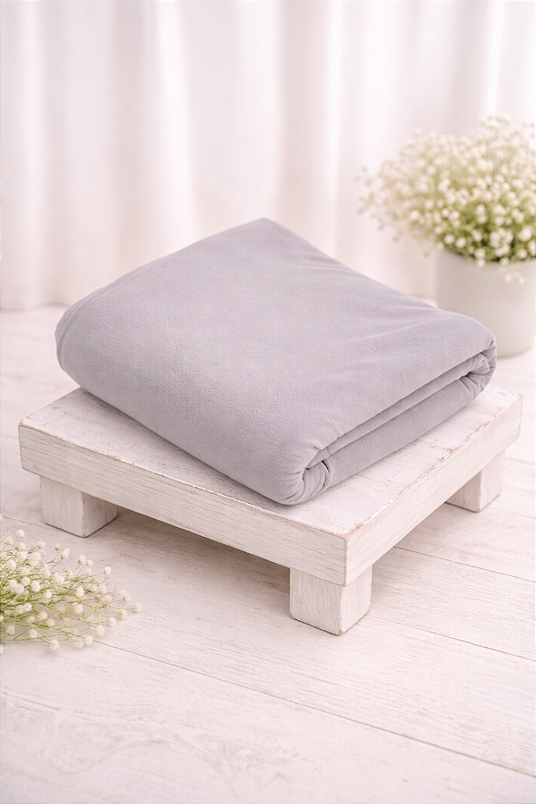 Manta Malha Confort Cinza