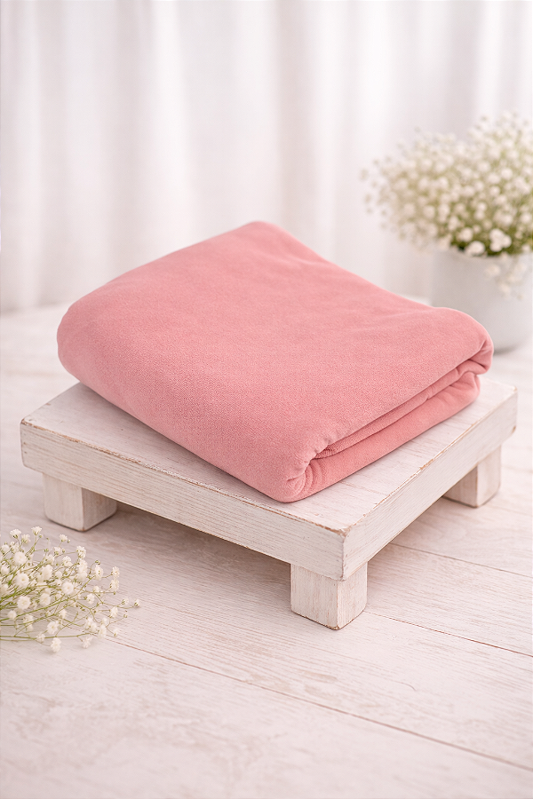 Manta Malha Confort Rosa Goiaba