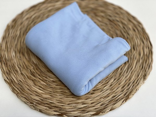 Manta Malha Confort Azul Bebê