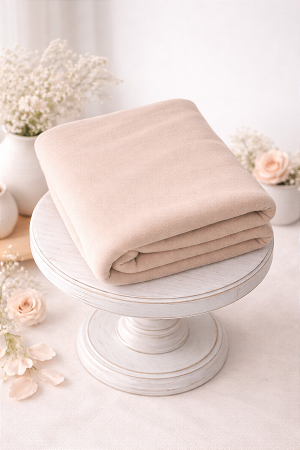 Manta para Puff Soft Bege