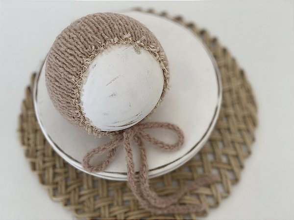 Touca Mohair Aura Salmão Newborn