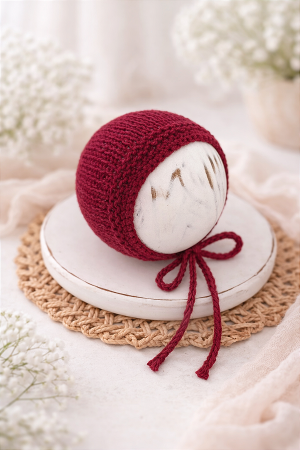 Touca Clássica Tricô Bordô