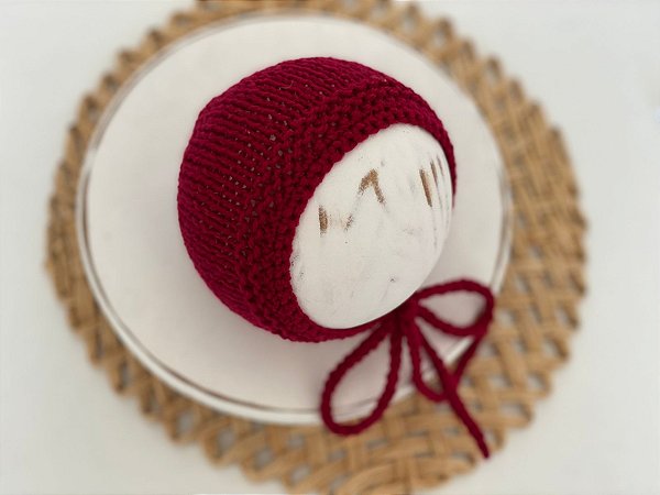 Touca Clássica Tricô Bordô