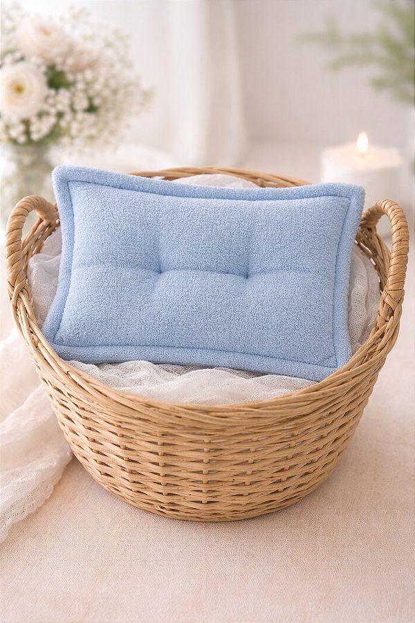 Travesseiro Algodão Doce Azul