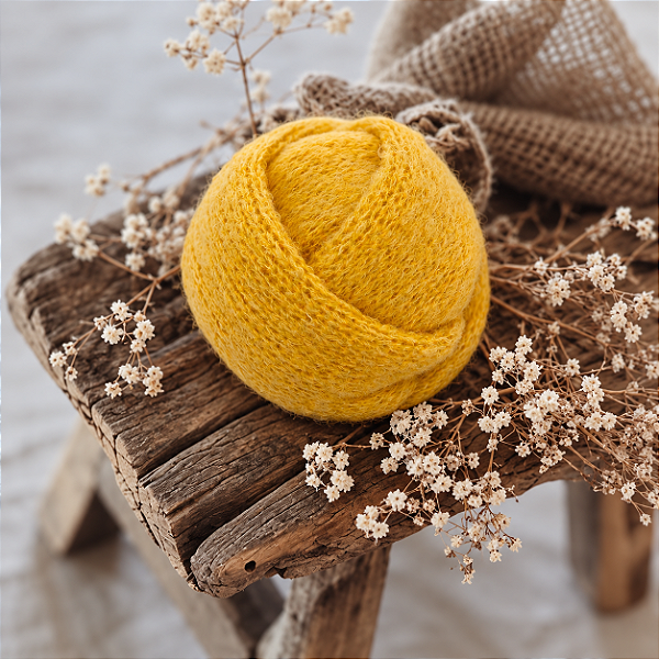 Wrap Mohair Amarelo