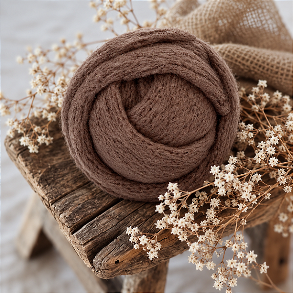 Wrap Mohair Marrom
