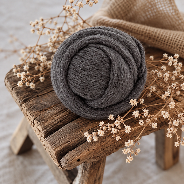 Wrap Mohair Cinza Esuro