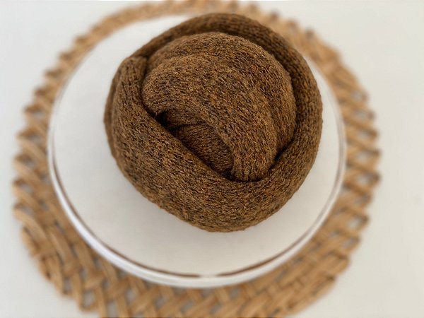 Wrap Mohair Fine Marrom Rustico