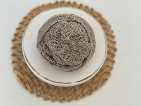 Wrap Mohair Fine Bege Escuro