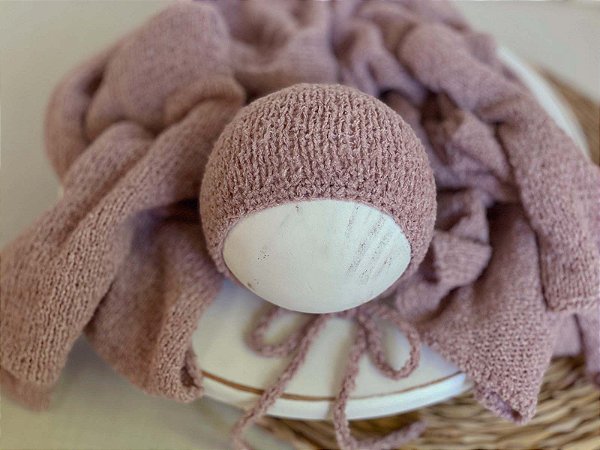 Conjunto Wrap e Touca Sweet Rose