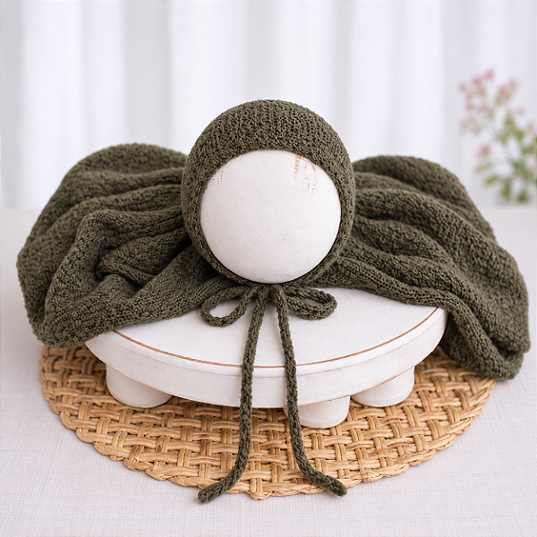 Conjunto Wrap e Touca Sweet Militar