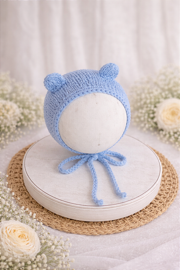 Touca Ursinho Sweet Azul Bebê