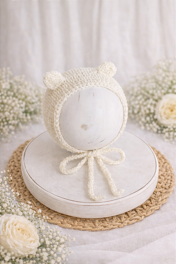 Touca Ursinho Sweet Branco Off