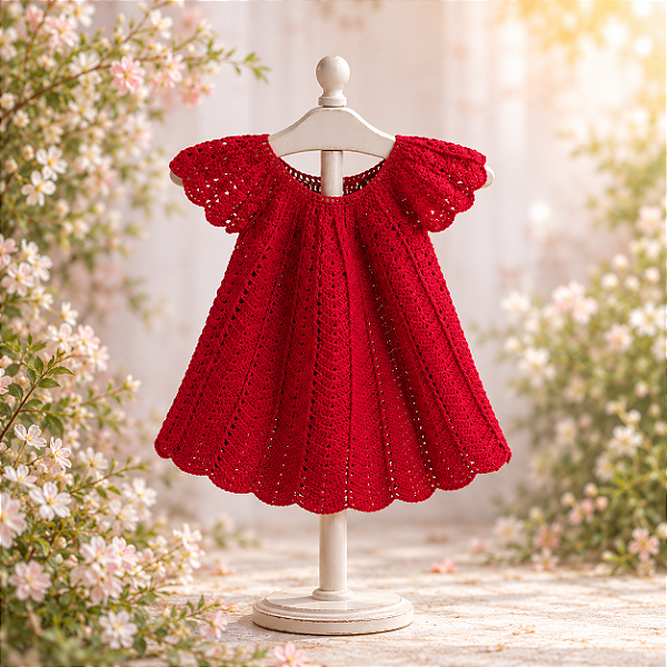 Vestido Crochê Angel Vermelho
