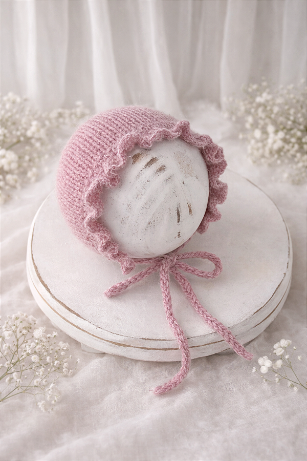 Touca Babadinho Eloá Rose