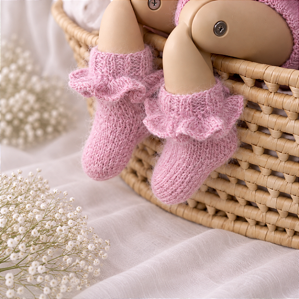 Meias Babadinho Eloá Rose