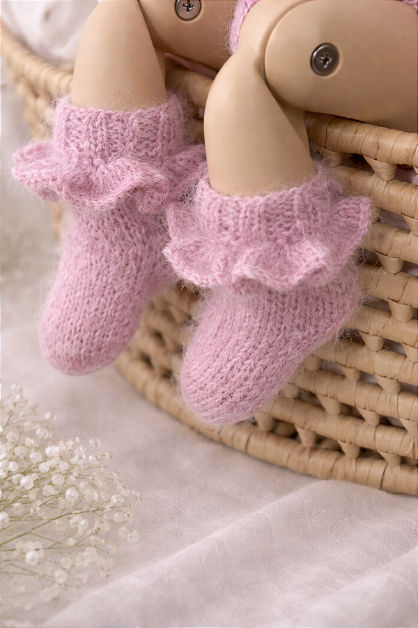 Meias Babadinho Eloá Rose