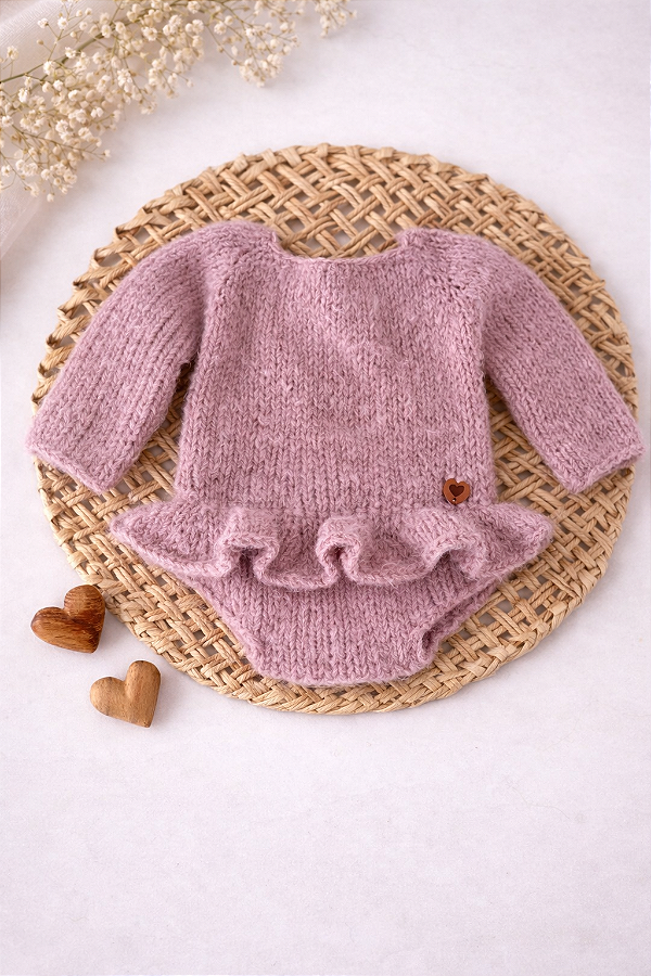 Body Babadinho Lia – Mangas Longas | Cor Rose