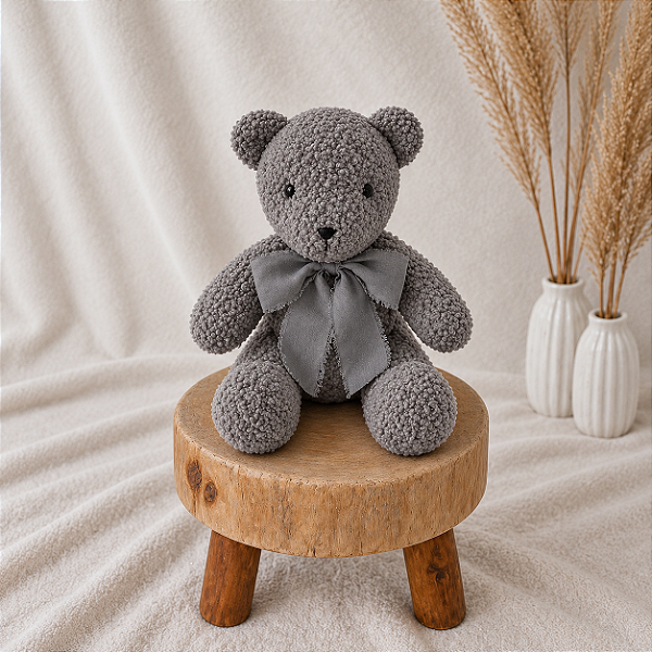 Urso Peti Petá Cinza P 35 cm
