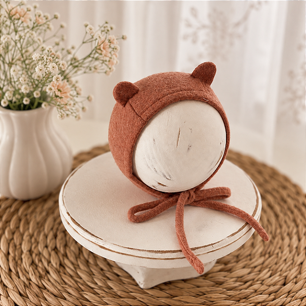 Touca Ursinho Soft Caramelo Newborn