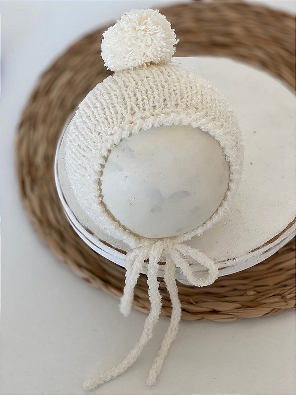 Touca Pompom Branco Off Newborn