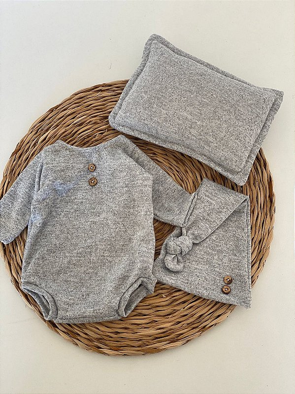 Kit Travesseiro body e touca Soneca Newborn