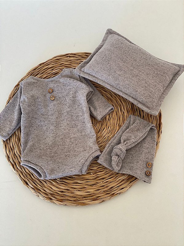 Kit Travesseiro body e touca Soneca Newborn