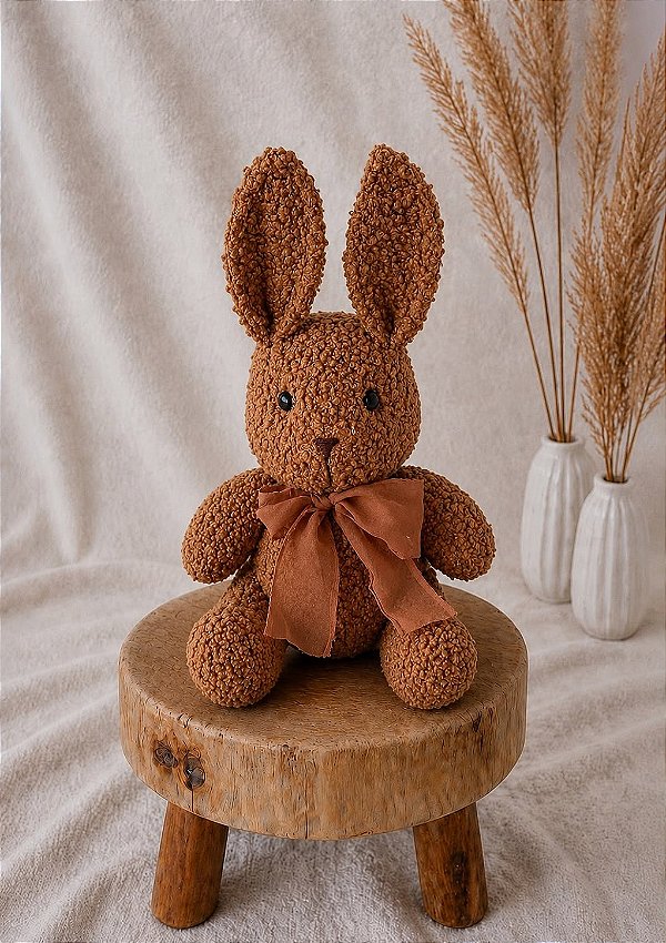 Coelhinho Orelhinha em Pé 30 cm Caramelo