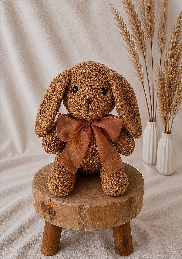 Coelhinho Orelhinha Caída 30 cm Caramelo