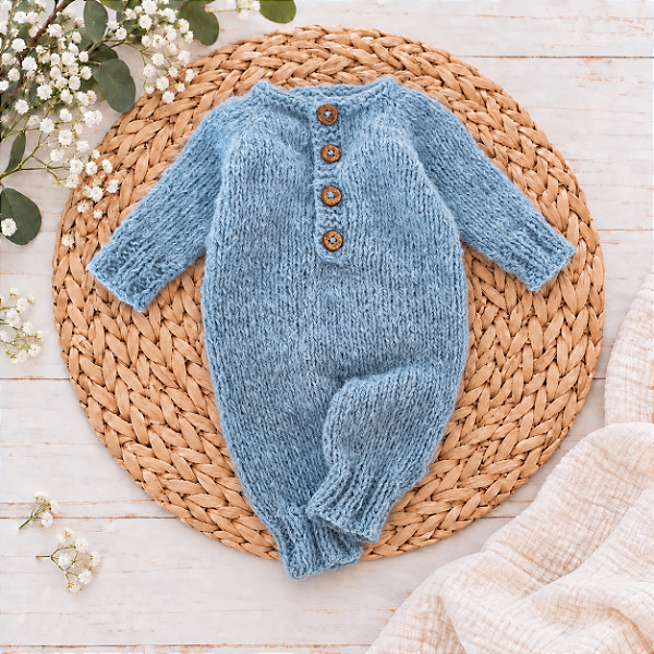 Macacão Soft Mohair Azul