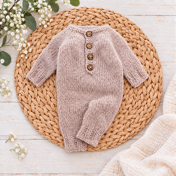 Macacão Soft Mohair Rosa Nude