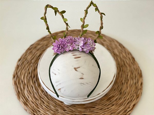 Arco Orelhinhas de Coelho Lilás