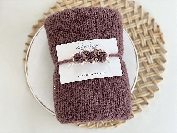 Conjunto Wrap Mohair com Headband Premier