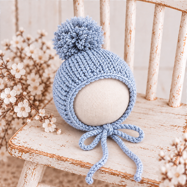 Touca Pompom Candy Azul