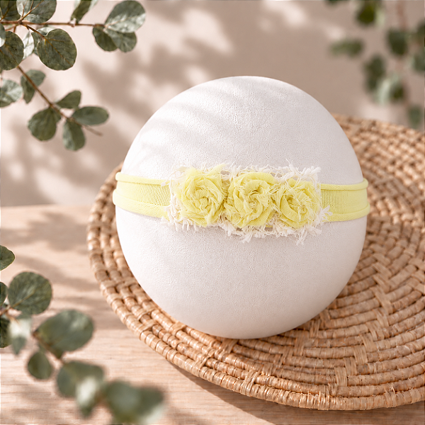 Headband Florzinhas Amarela
