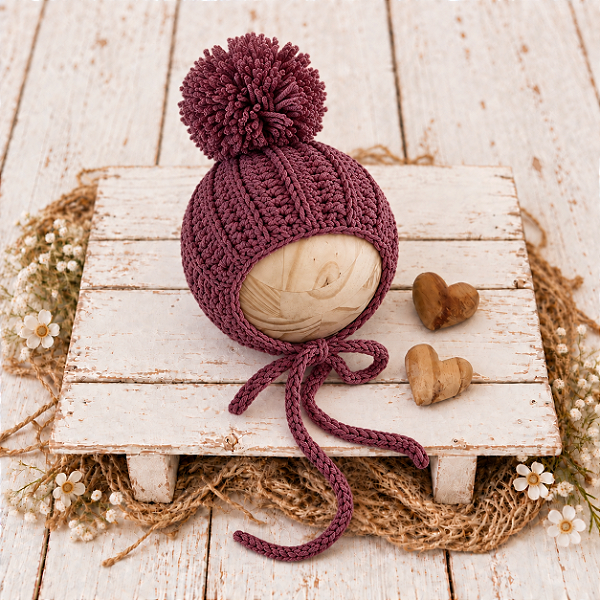 Touca Pompom Avelã Rosewood