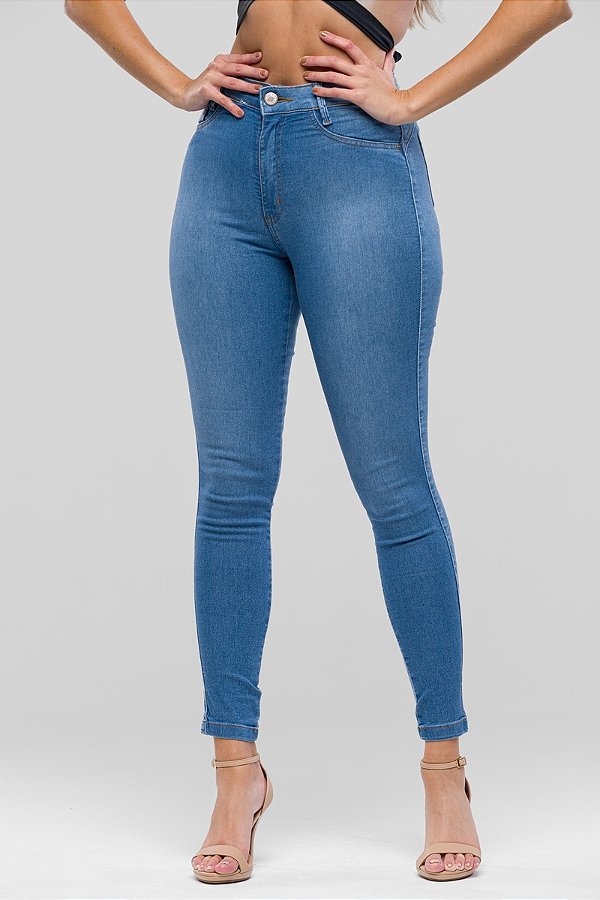 Calça Feminina Skinny Melinda Cintura Alta com Elastano Empina Bumbum