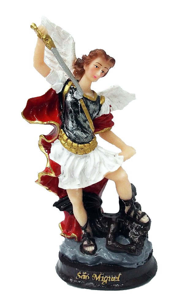 Imagem Escultura De São Miguel Arcanjo 15 Cm Resina Anjo Miguel