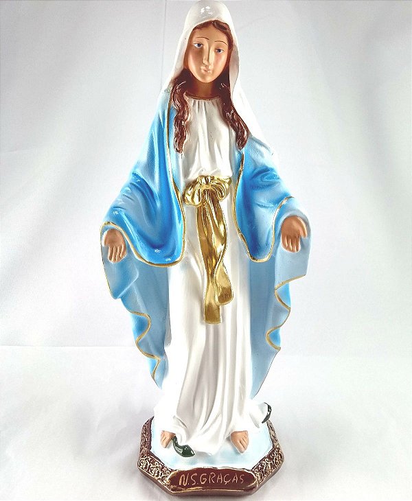Imagem De Nossa Senhora Das Graças Gesso 30 Cm