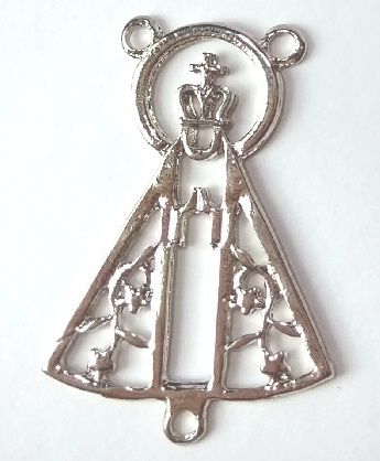 Entremeio Salve Rainha para terço de noiva banho de prata