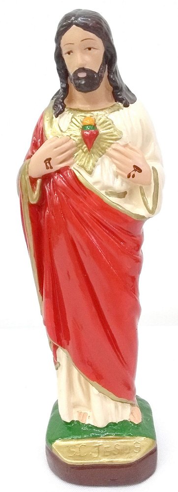 Imagem Sagrado Coração de Jesus 20 Cm Gesso