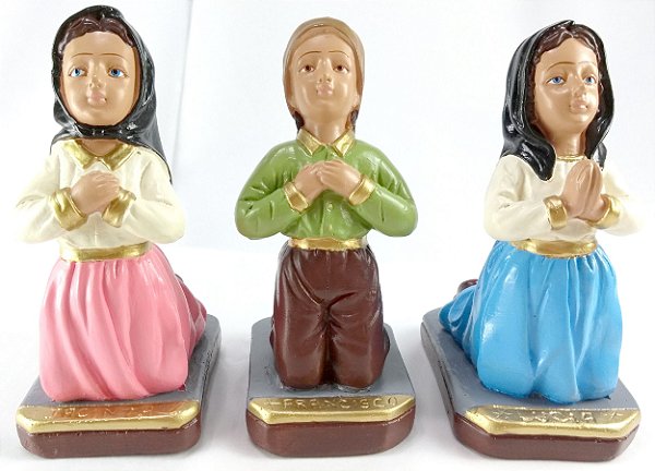 Imagem 3 Pastorzinhos De Fátima Gesso 15 Cm