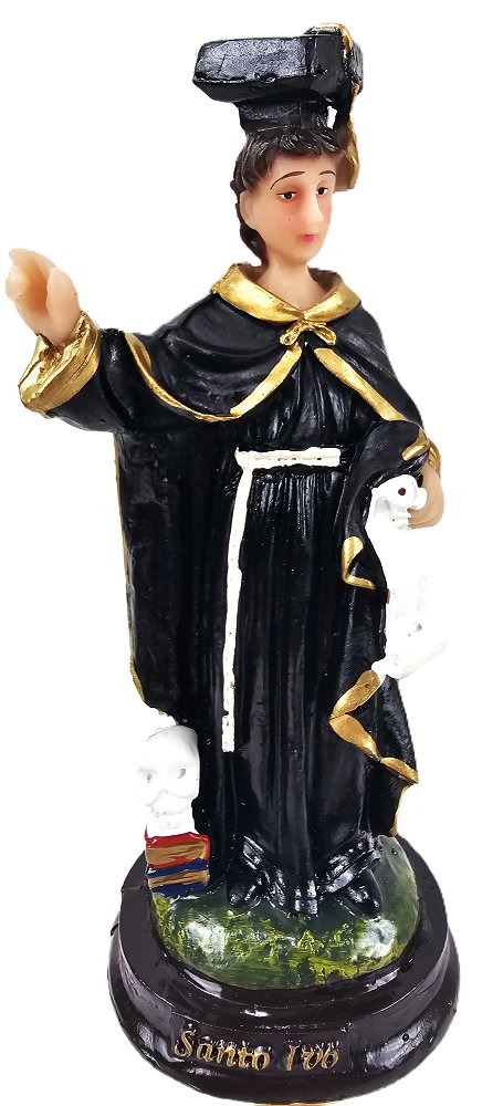 Imagem São Santo Ivo Patrono dos Advogados 15cm Resina